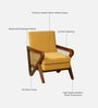 Delnice Sheesham Wood 1 Seater Sofa In Walnut Finish