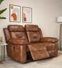 Delp Leatherette Motorized 2 Seater Recliner in Choco Brown Colour