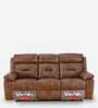 Delp Leatherette Motorized 3 Seater Recliner in Choco Brown Colour