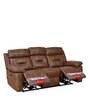 Delp Leatherette Motorized 3 Seater Recliner in Choco Brown Colour