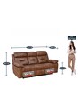 Delp Leatherette Motorized 3 Seater Recliner in Choco Brown Colour