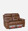 Delp Leatherette Motorized 2 Seater Recliner in Choco Brown Colour