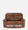 Delp Leatherette Motorized 2 Seater Recliner in Choco Brown Colour