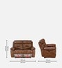 Delp Leatherette Motorized 2 Seater Recliner in Choco Brown Colour