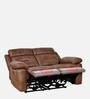 Delp Leatherette Motorized 2 Seater Recliner in Choco Brown Colour