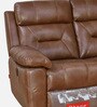 Delp Leatherette Motorized 2 Seater Recliner in Choco Brown Colour