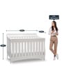 Bentley Solid Wood Cribs in White Colour with Convertible Bed