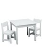 Simple Study Table & Chair in White