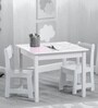 Simple Study Table & Chair in White
