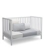 Solid Wood Cribs in White Colour with Convertible Bed