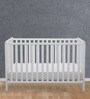 Solid Wood Cribs in White Colour with Convertible Bed