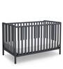 Solid Wood Cribs in Grey Colour with Convertible Bed