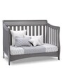 Solid Wood Cribs in Grey Colour with Convertible Bed