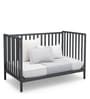 Solid Wood Cribs in Grey Colour with Convertible Bed
