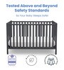 Solid Wood Cribs in Grey Colour with Convertible Bed