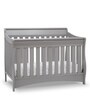Solid Wood Cribs in Grey Colour with Convertible Bed