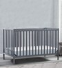 Solid Wood Cribs in Grey Colour with Convertible Bed