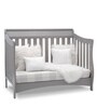 Solid Wood Cribs in Grey Colour with Convertible Bed