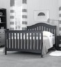 Farmhouse Solid Wood Crib in Grey Colour with Convertible Bed