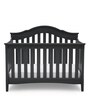 Farmhouse Solid Wood Crib in Grey Colour with Convertible Bed
