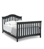 Farmhouse Solid Wood Crib in Grey Colour with Convertible Bed