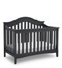 Farmhouse Solid Wood Crib in Grey Colour with Convertible Bed