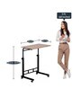 Delta Height Adjustable Portable Table in Beige Finish
