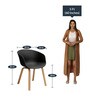 Delta Plastic Iconic Chair in Black Colour