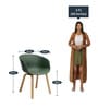 Delta Nordic Plastic Iconic Chairs in Green Colour