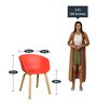 Delta Plastic Iconic Chair in Red Colour