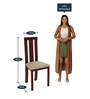 Delton Solid Wood 6 Seater Dining Set in Brown Finish