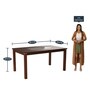 Delton Solid Wood 6 Seater Dining Set in Brown Finish