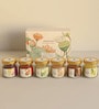 Set Of 6 Multicolor Wax Glass Jar Scented Candle Perfect For Gifting And Home Decoration