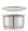 Deluxe Stainless Steel 1 Ltr Tope Induction Friendly, Impact Bonded Tri-ply Bottom with Steel Lid