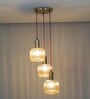 Demarius Amber Glass Cluster Round Hanging Pendant Light
