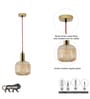 Demarius Amber Glass Single Light Hanging Pendant Light