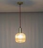 Demarius Amber Glass Single Light Hanging Pendant Light