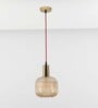 Demarius Amber Glass Single Light Hanging Pendant Light