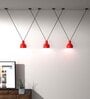 Demeanor Red Matt Metal V-Cluster Hanging Light