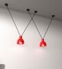 Demeanor Red Matt Metal V-Cluster Hanging Light
