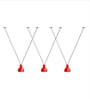 Demeanor Red Matt Metal V-Cluster Hanging Light