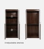 Elton 2 Door Wardrobe With Adjustable Shelf In Frosty White & Columbian Walnut Finish