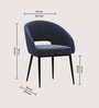 Den Dining Chair In Teal Blue Colour