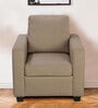 Vittoria Den Fabric 1 Seater Sofa in Brown Colour