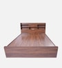 Den Queen Size Bed With Headboard & Drawer Storage In Columbian Walnut 