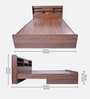 Den Queen Size Bed With Headboard & Drawer Storage In Columbian Walnut 