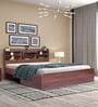 Den Queen Size Bed With Headboard & Drawer Storage In Columbian Walnut 