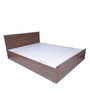 Den Queen Size Bed With Box Storage In Walnut Finish