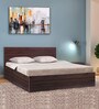 Den Queen Size Bed With Box Storage In Walnut Finish