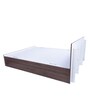 Den Queen Size Bed With Box Storage In Walnut Finish